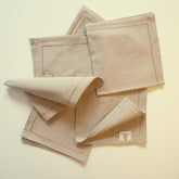 Royal offwhite Cotton Napkin Set of 6 - ellementry